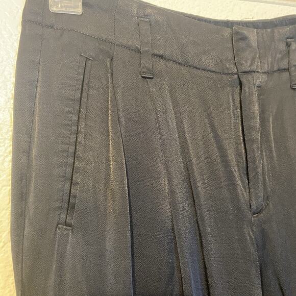 Gap Relaxed Satin Drapey Tapered Trousers Size 4 Tall 4T - Picture 4 of 11